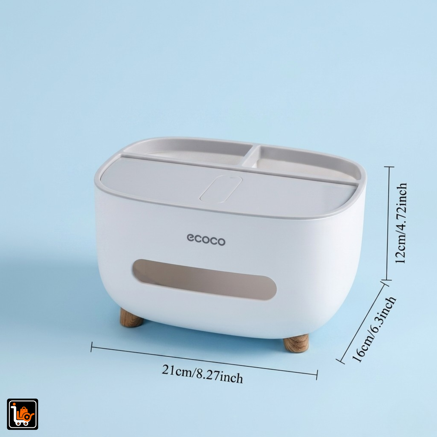Ecoco Premium Multi-Function Tissue Box & Desktop Organiser
