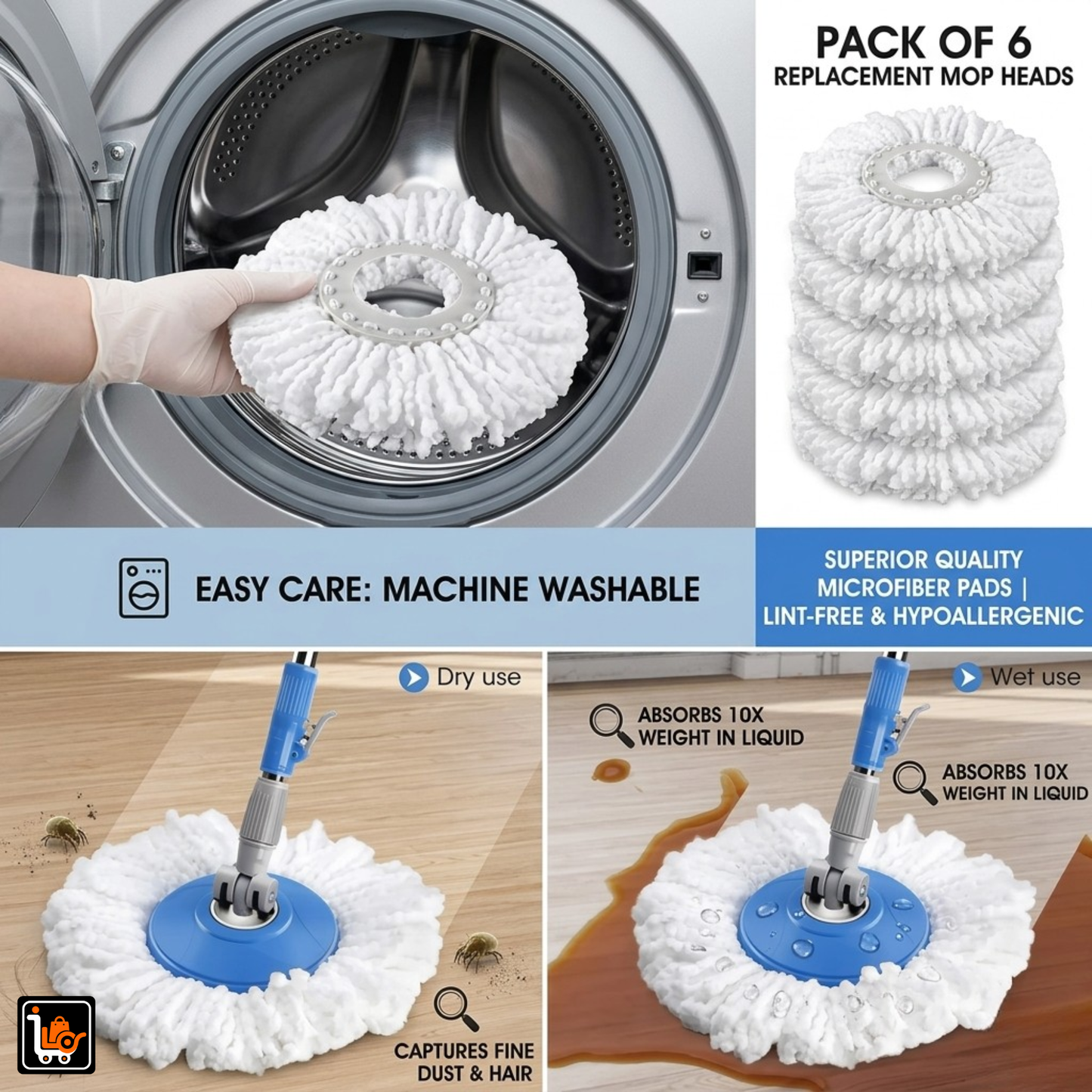Primo SpinMop Wheeler – Effortless Cleaning, Maximum Convenience