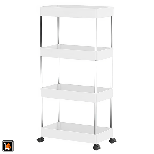 4-Tier Slim & Smart Storage Trolley