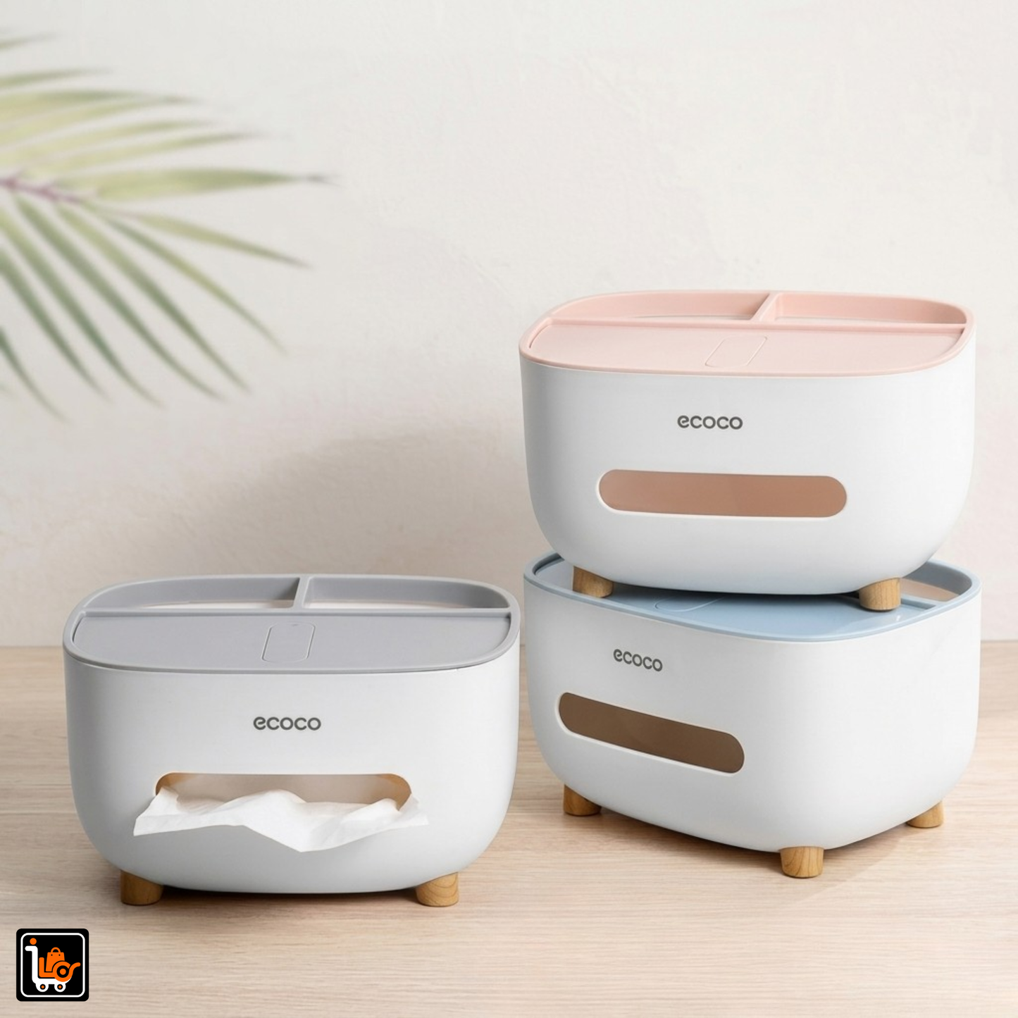 Ecoco Premium Multi-Function Tissue Box & Desktop Organiser