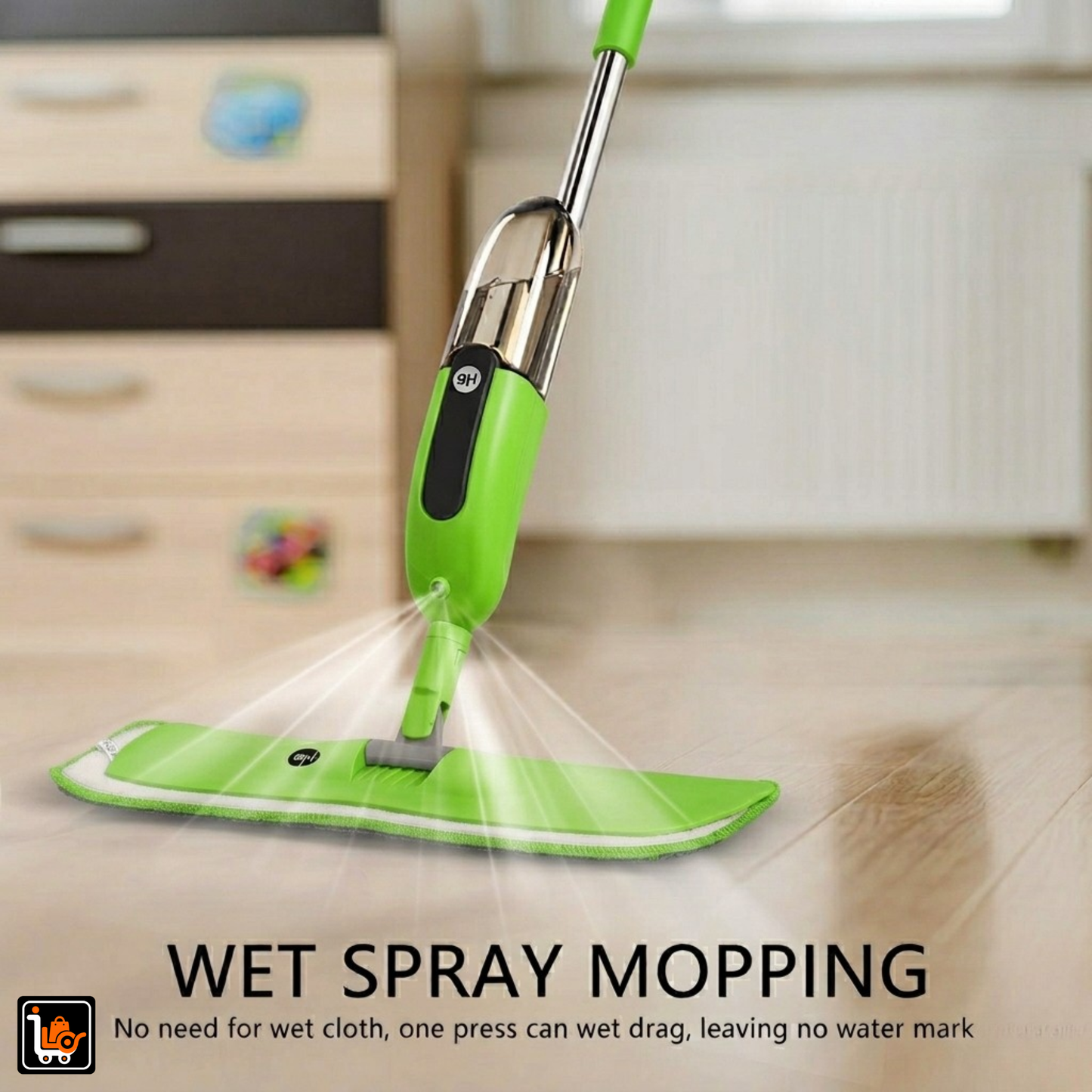360° Spray Multi-Function Floor Mop with Refillable Water Bottle