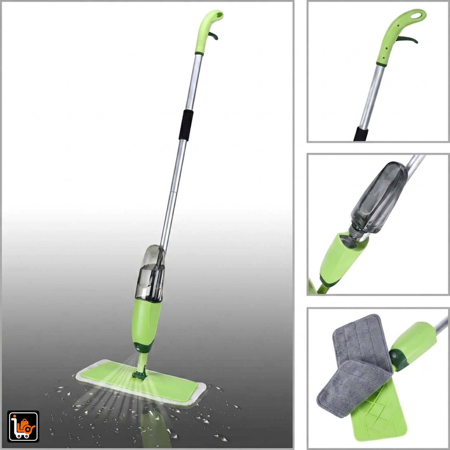 360° Spray Multi-Function Floor Mop with Refillable Water Bottle