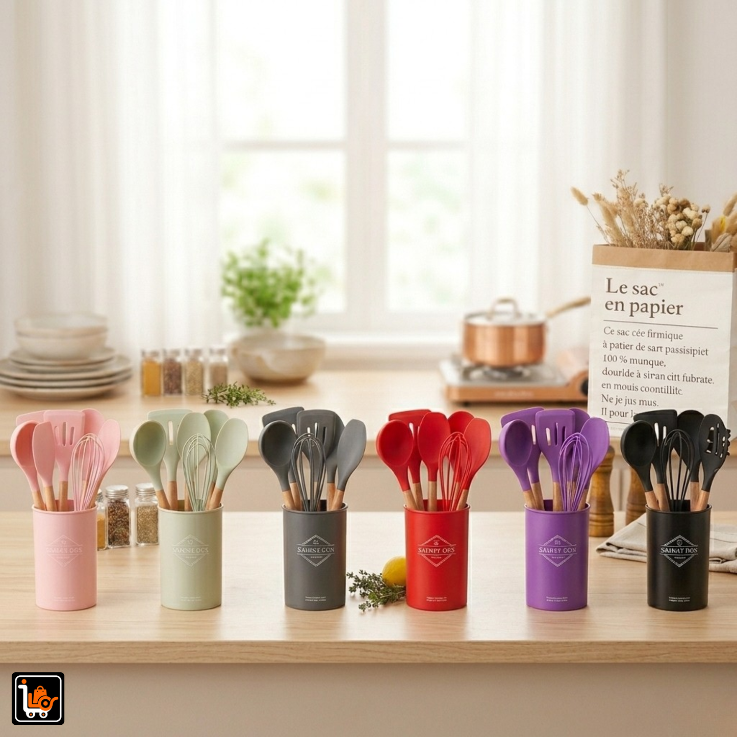 12-Piece Premium Silicone Kitchen Utensils Set