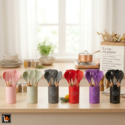 12-Piece Premium Silicone Kitchen Utensils Set