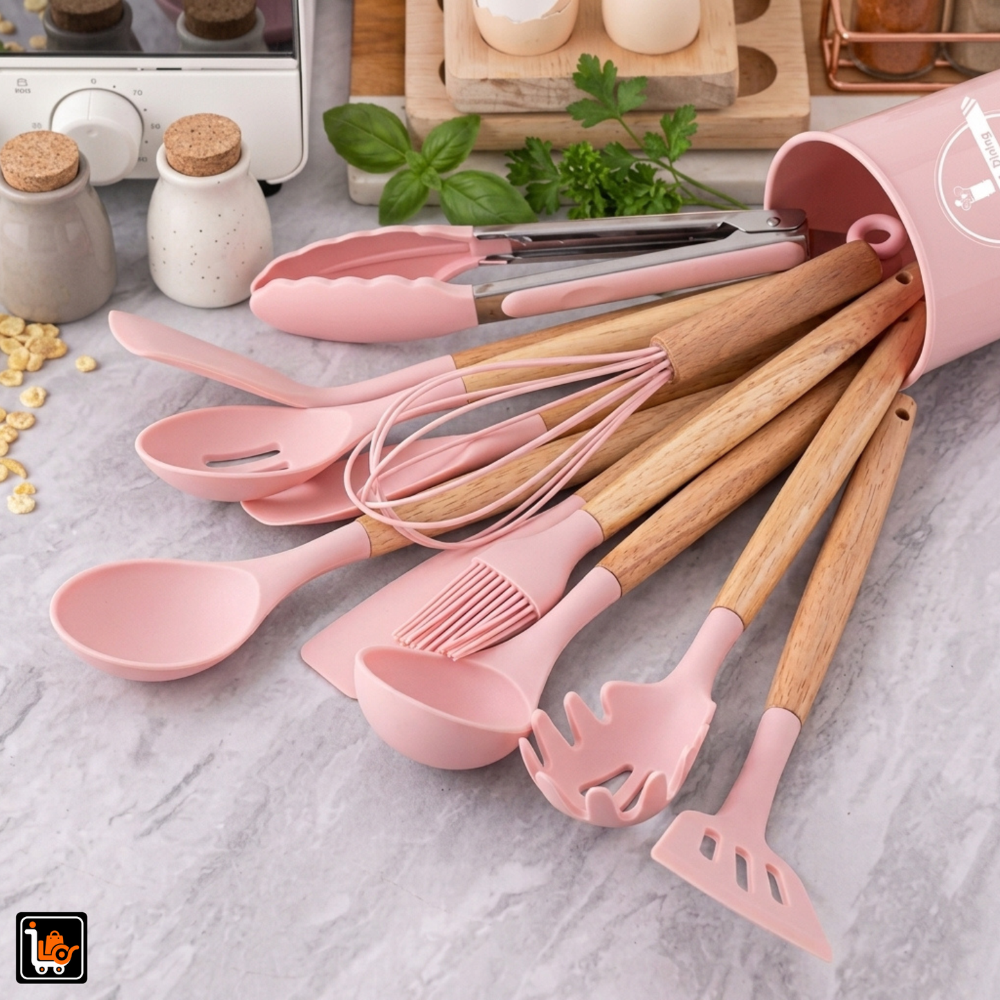 12-Piece Premium Silicone Kitchen Utensils Set
