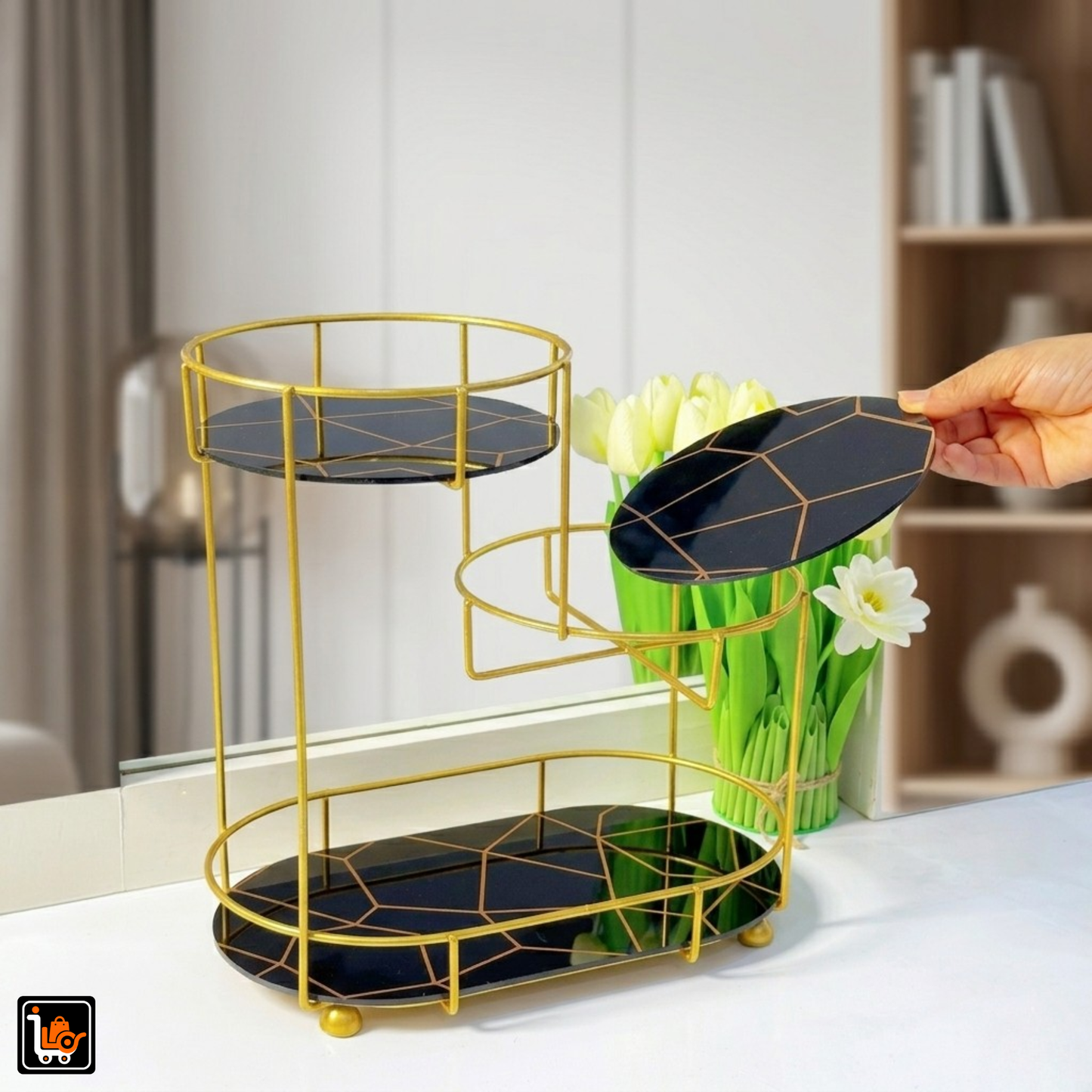 3-Tier Decorative Vanity Stand