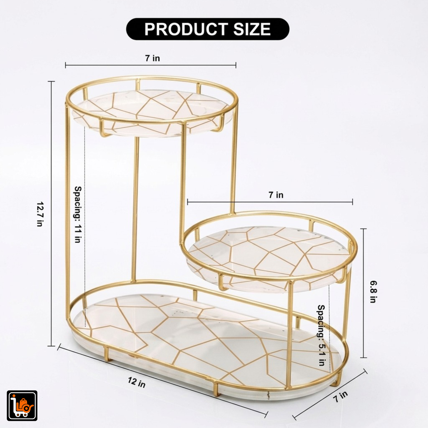 3-Tier Decorative Vanity Stand