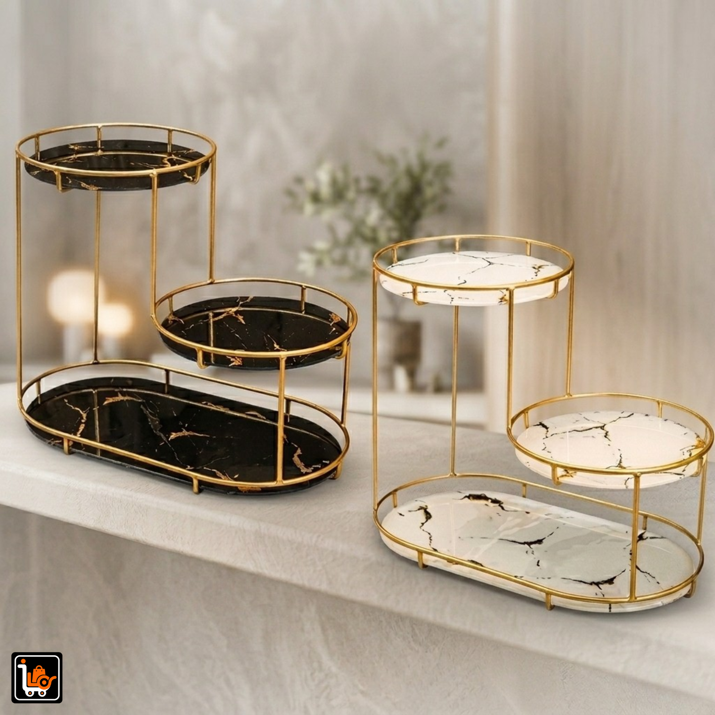 3-Tier Decorative Vanity Stand