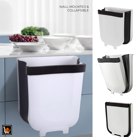 Foldable Hanging & Freestanding Trash Bin (9L)