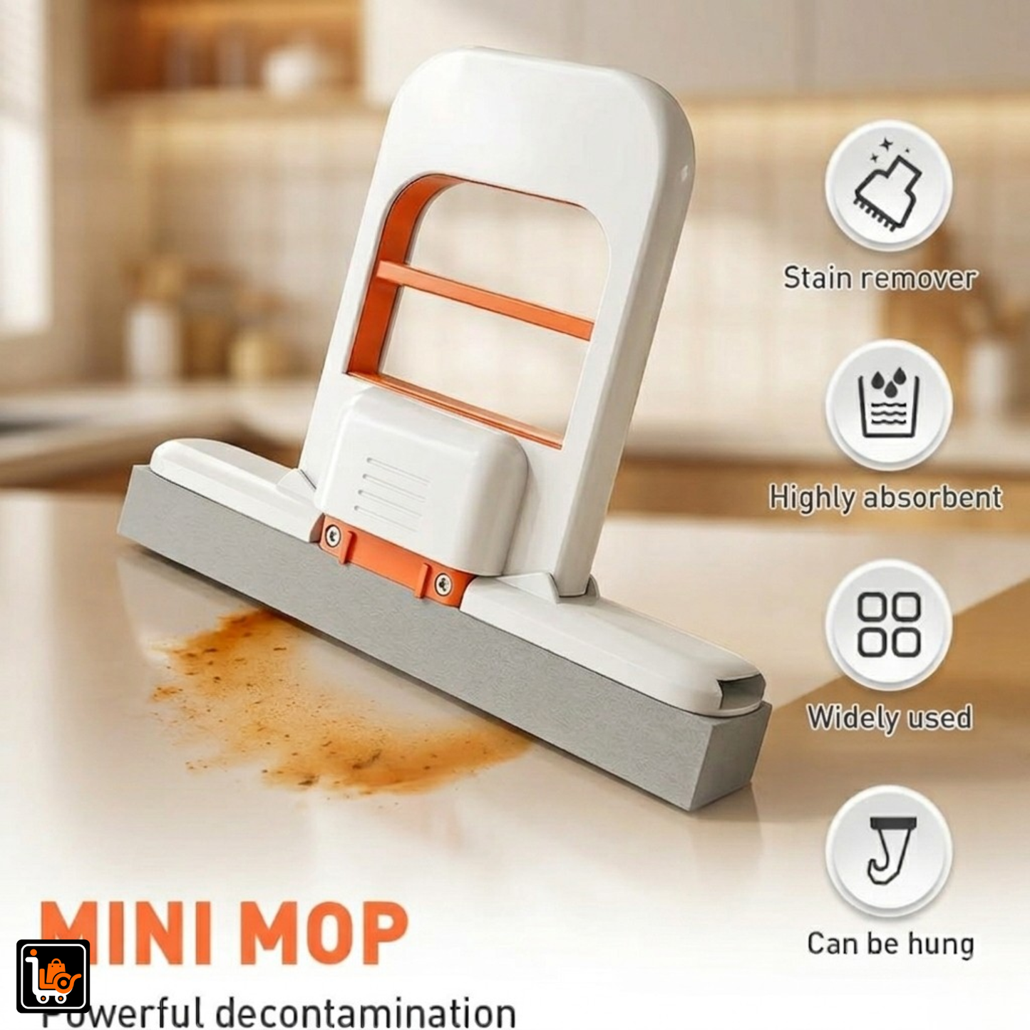 Mini Desktop Self Squeezing Mop Compact Cleaning, Maximum Convenience