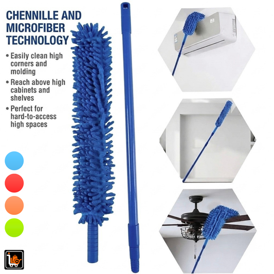 Flexible Microfiber Duster with Extendable Telescopic Handle