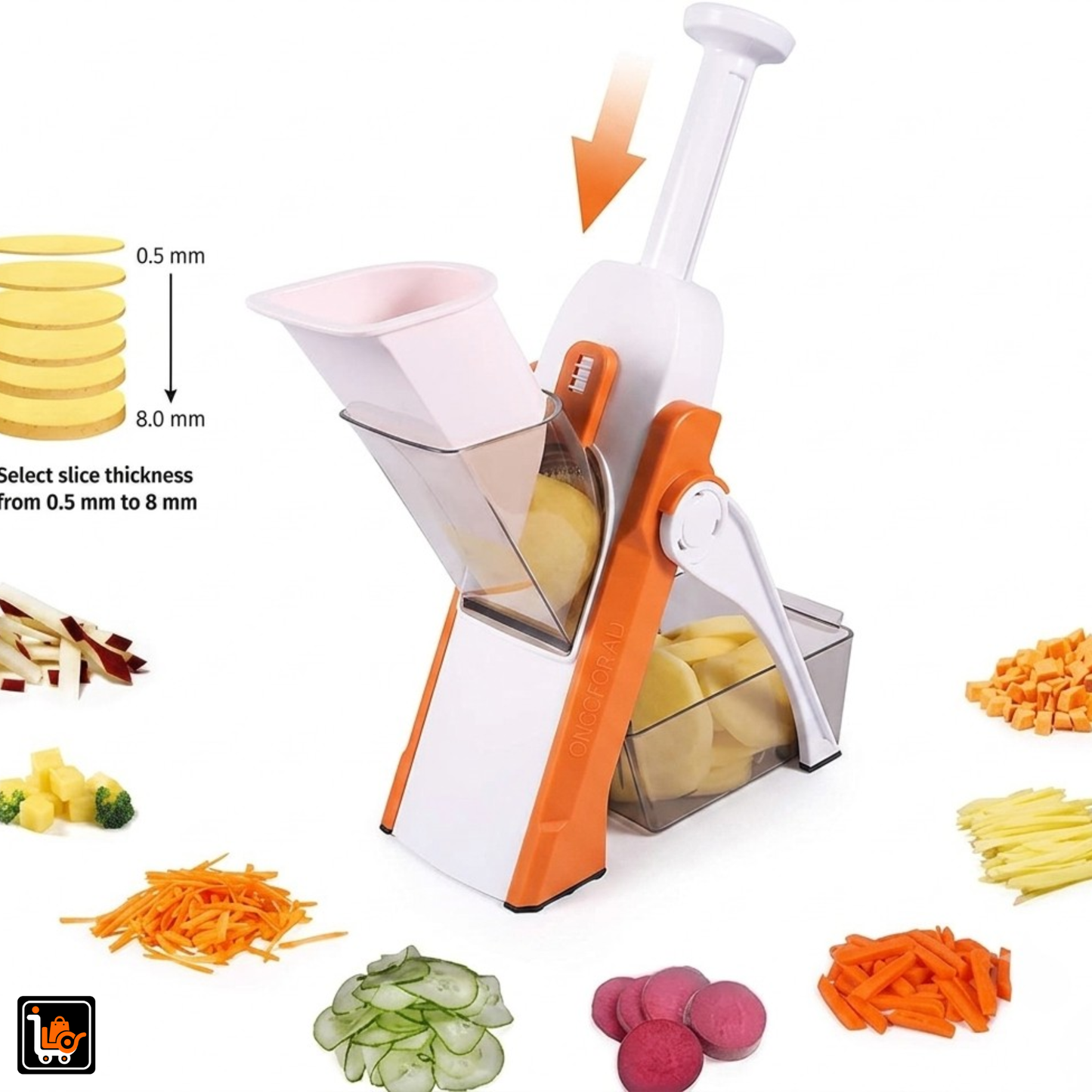 Mandoline Spring Slicer™ Adjustable Vegetable & Fruit Cutter