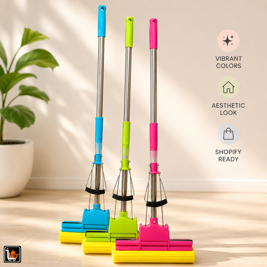 Super Absorbent Double Roller Sponge Mop