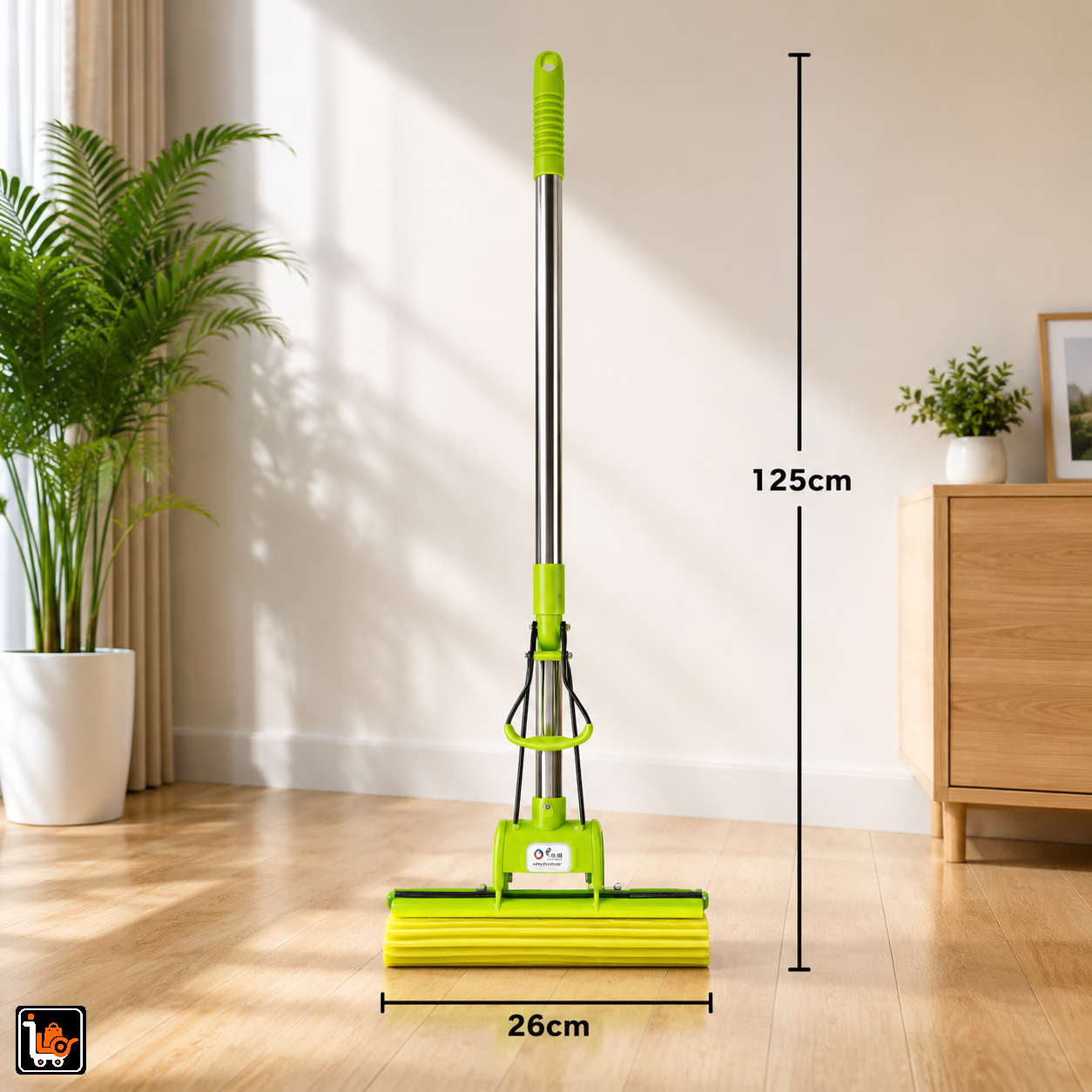 Super Absorbent Double Roller Sponge Mop